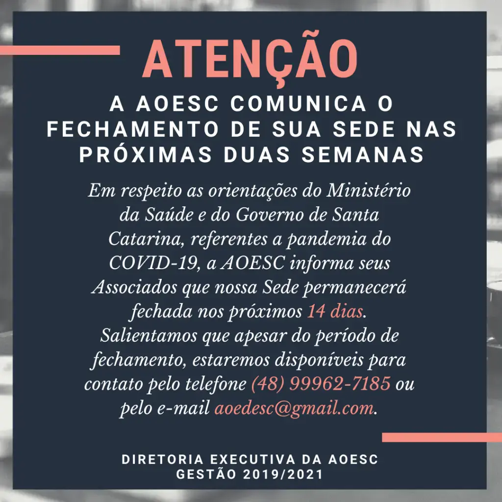 Comunicado de fechamento